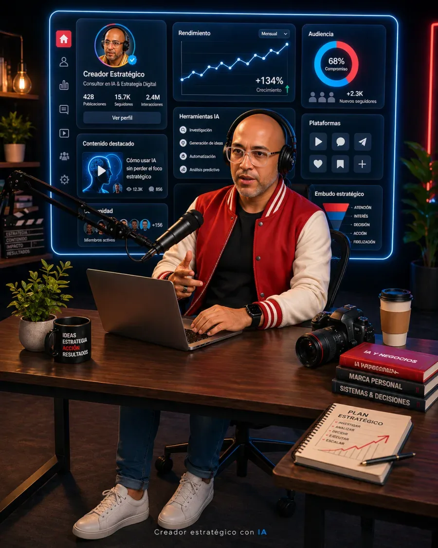 mig en su estudio, frente al computador, preparando una sesión